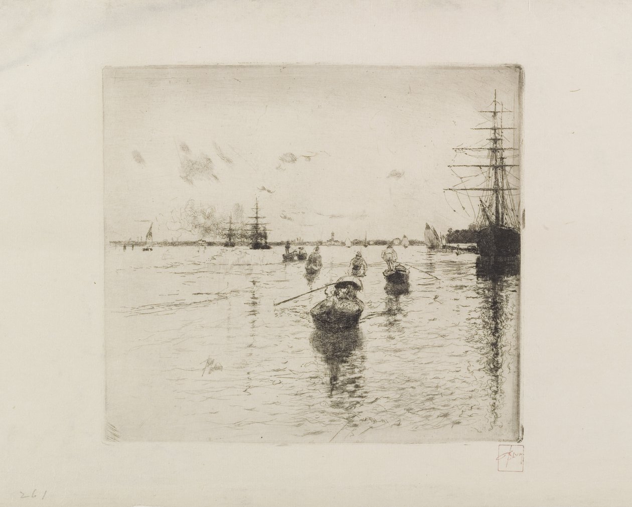 Lagune mit Dampfern und Gondeln, 1885 von Robert Frederick Blum