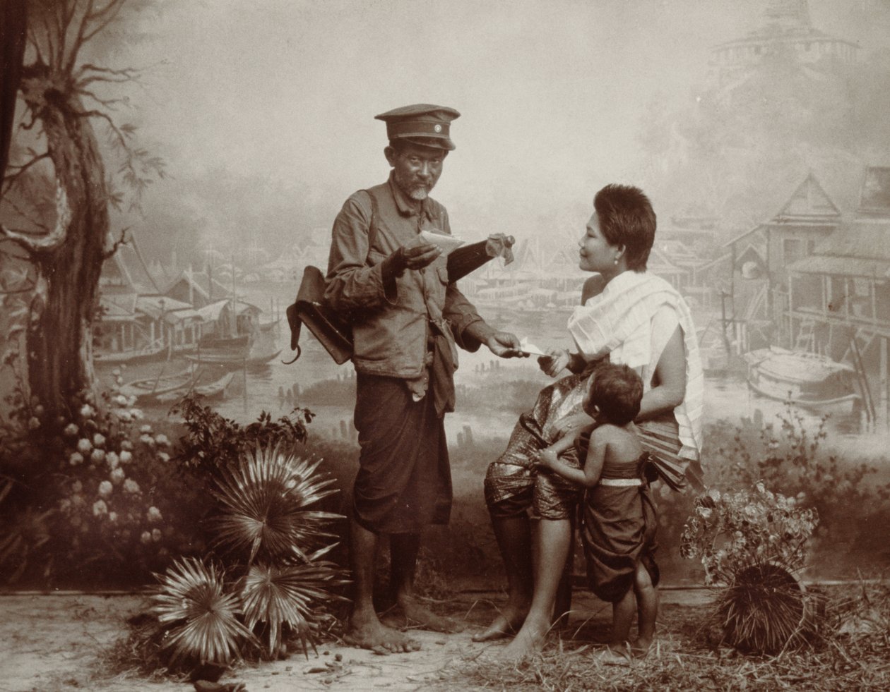 Früher Postdienst in Thailand, 1890 von Robert Lenz
