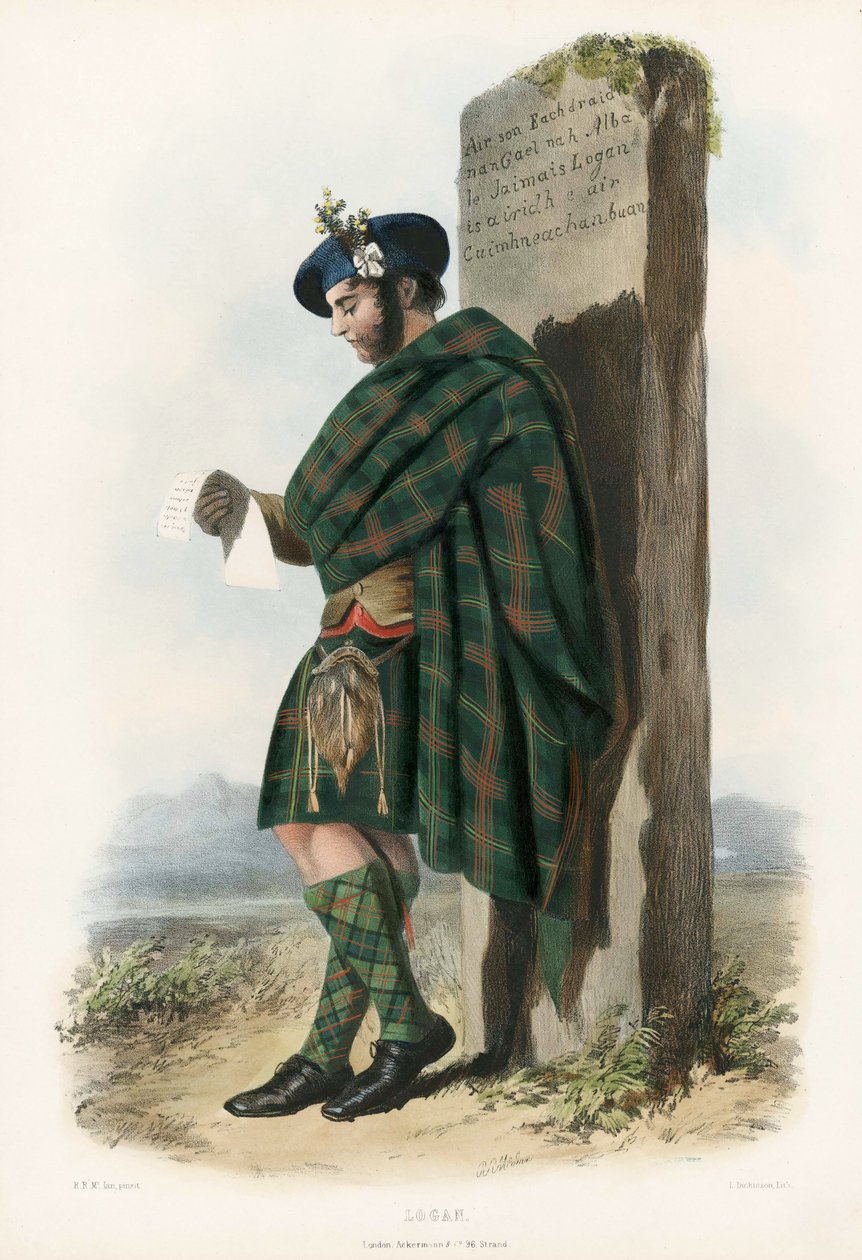 Logan, aus The Clans of the Scottish Highlands, 1845 von Robert Ronald McIan