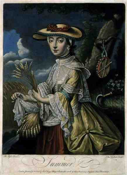 Sommer, graviert von C. Corbutt, veröffentlicht von Robert Sayer, ca. 1760 von Robert (after) Pyle