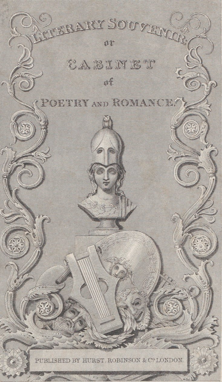 Handelskarte für literarisches Souvenir, 19. Jahrhundert von Robert Baker