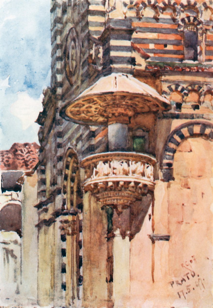 Westfassade der Kathedrale von Prato von Robert Charles Goff
