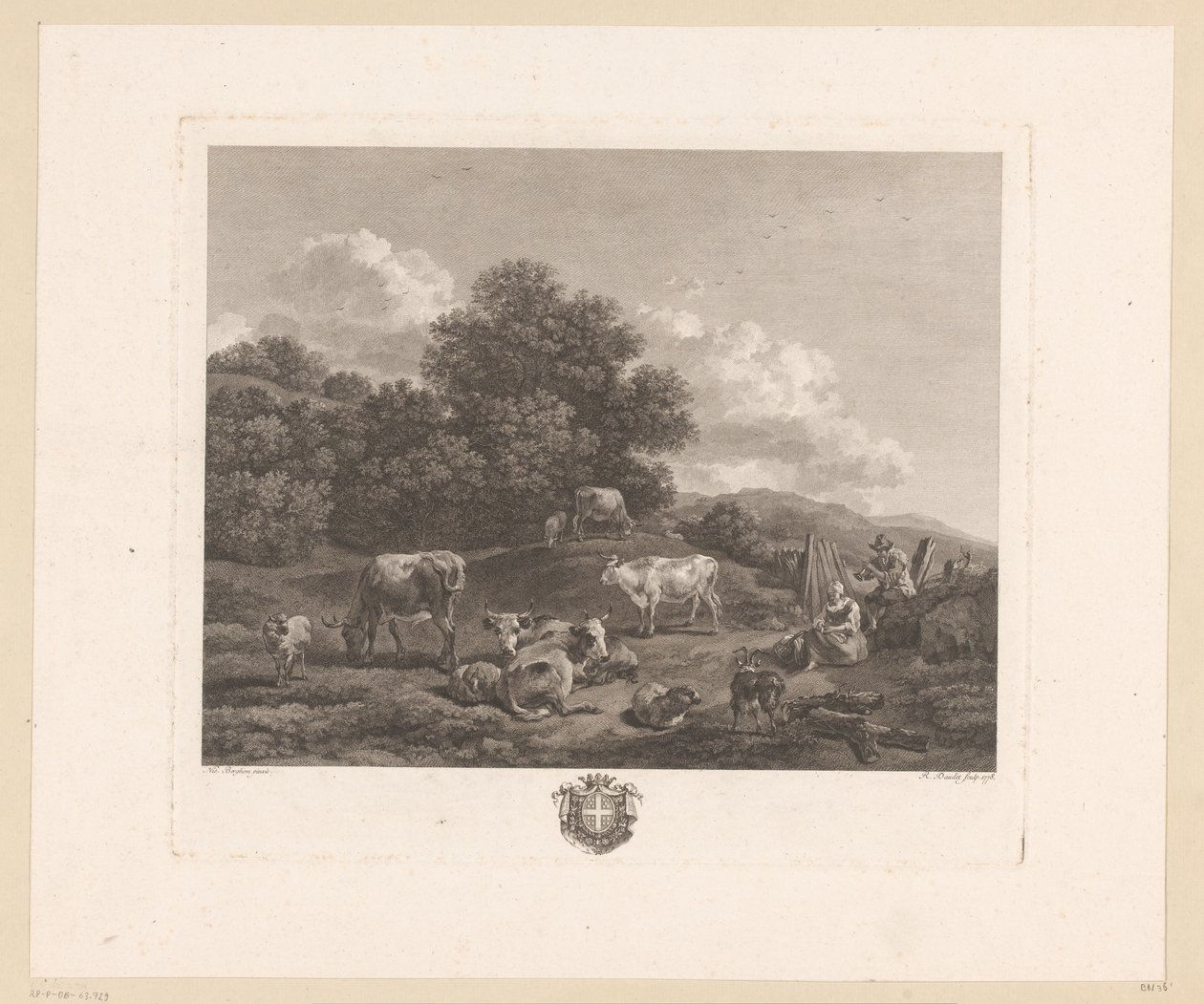 Landschaft mit Hirten und Vieh von Robert Daudet (II)