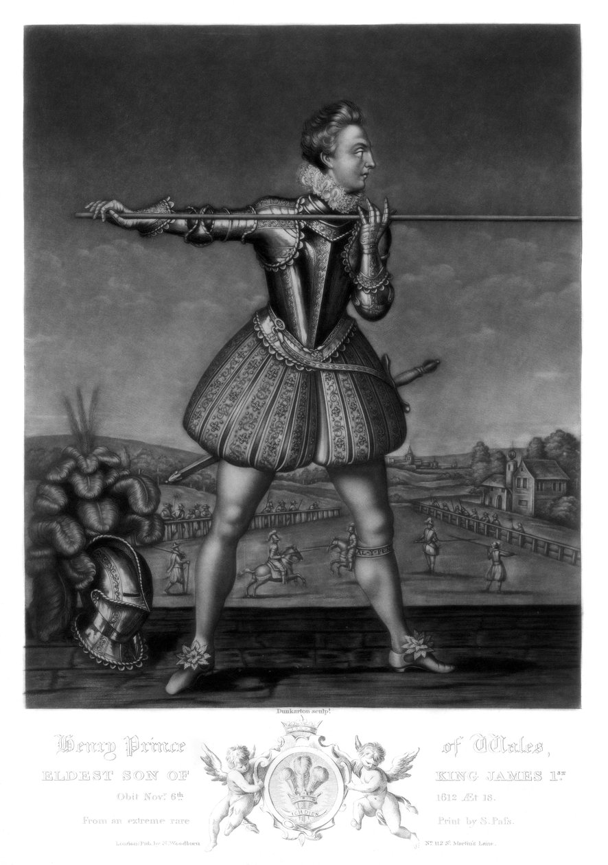 Henry, Prinz von Wales, ältester Sohn von König James I., 1816 von Robert Dunkarton