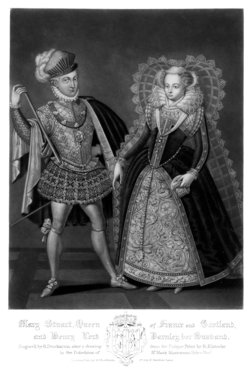 Mary Stuart, Königin von Frankreich und Schottland, und Henry Lord Darnley, ihr Ehemann, 1816 von Robert Dunkarton