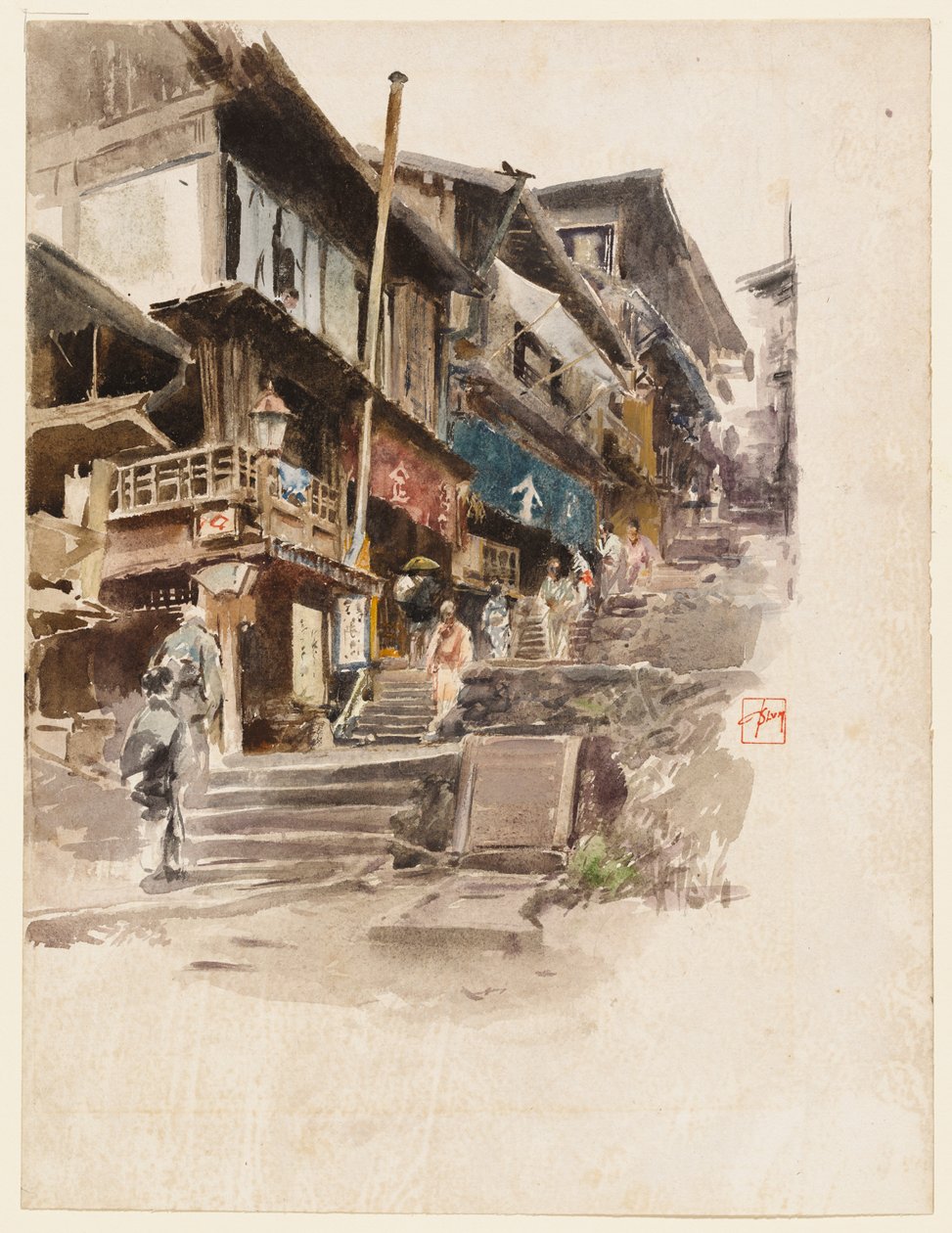 Eine Straße in Ikao, Japan, II von Robert Frederick Blum