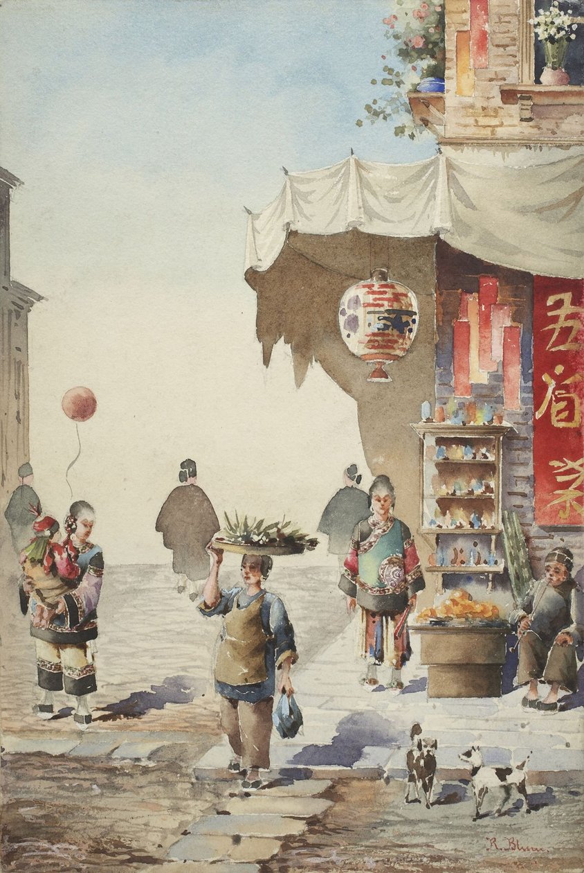 Chinesische Straßenszene von Robert Frederick Blum