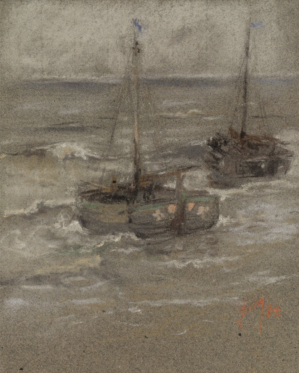 Fischerboote vor Anker von Robert Frederick Blum