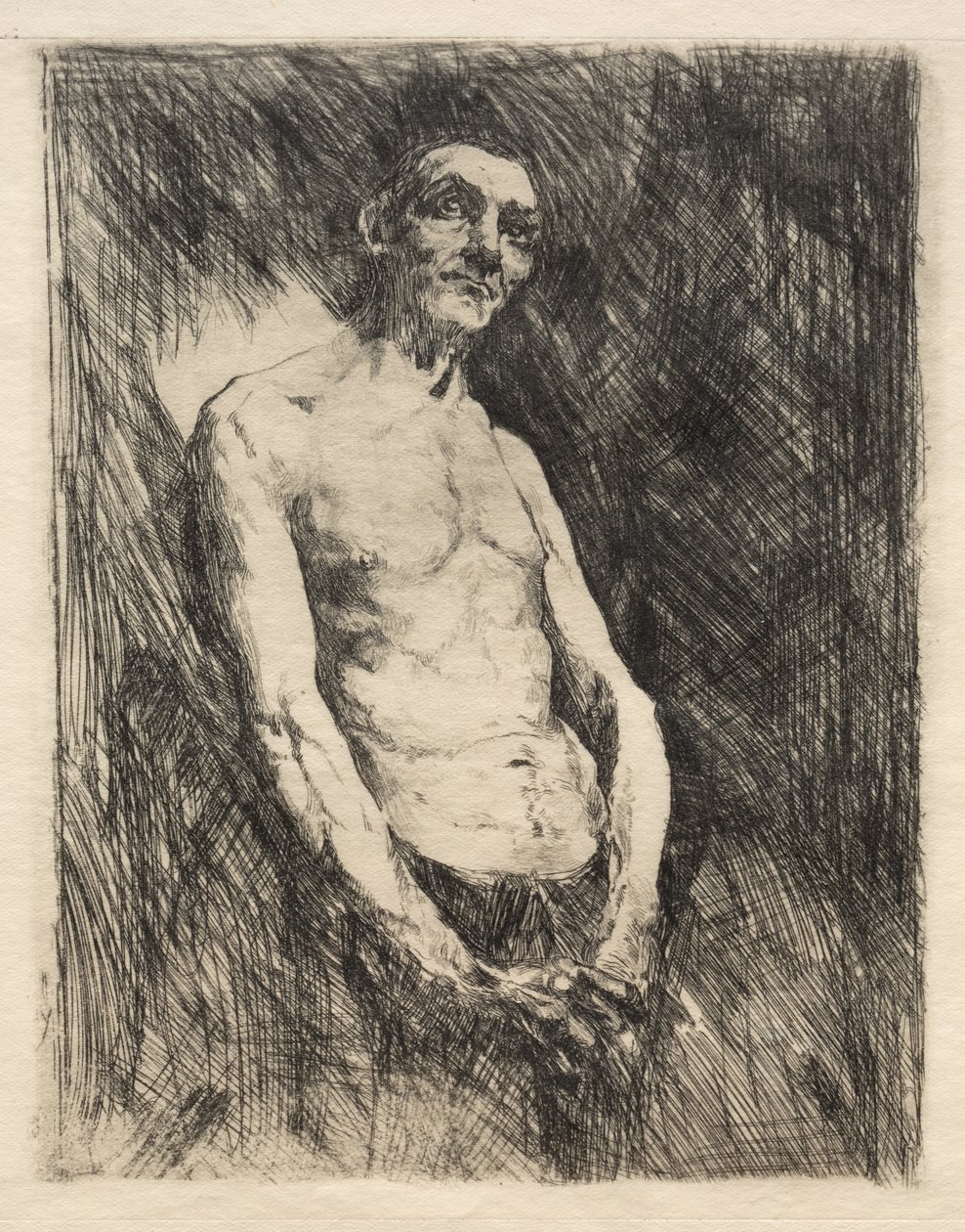 Halbnackte Figur eines Mannes, 1800er Jahre von Robert Frederick Blum
