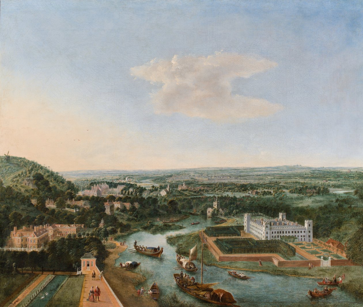 Ein Ausblick auf Syon mit Lastkähnen auf der Themse von Robert Griffier