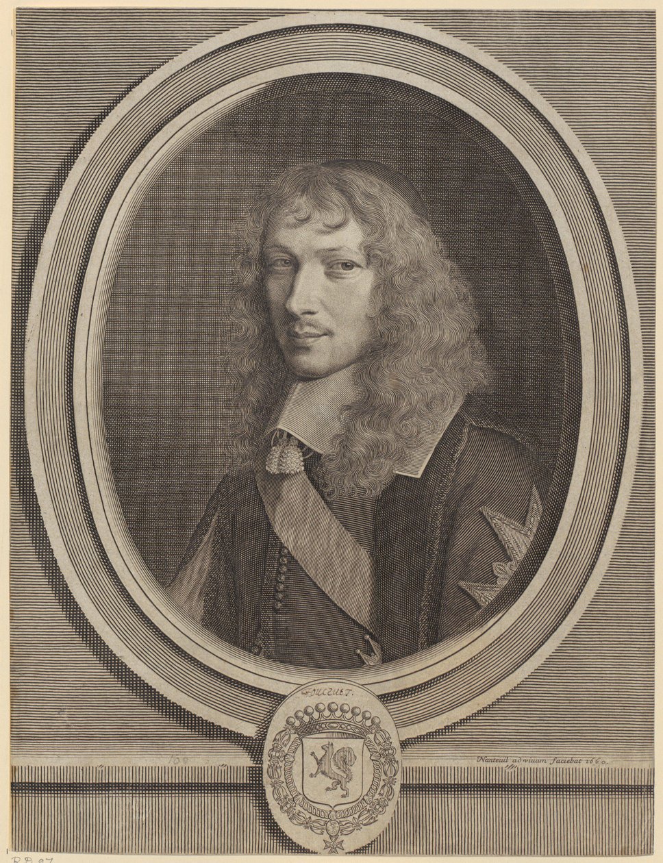 Porträt von Basile Fouquet von Robert Nanteuil