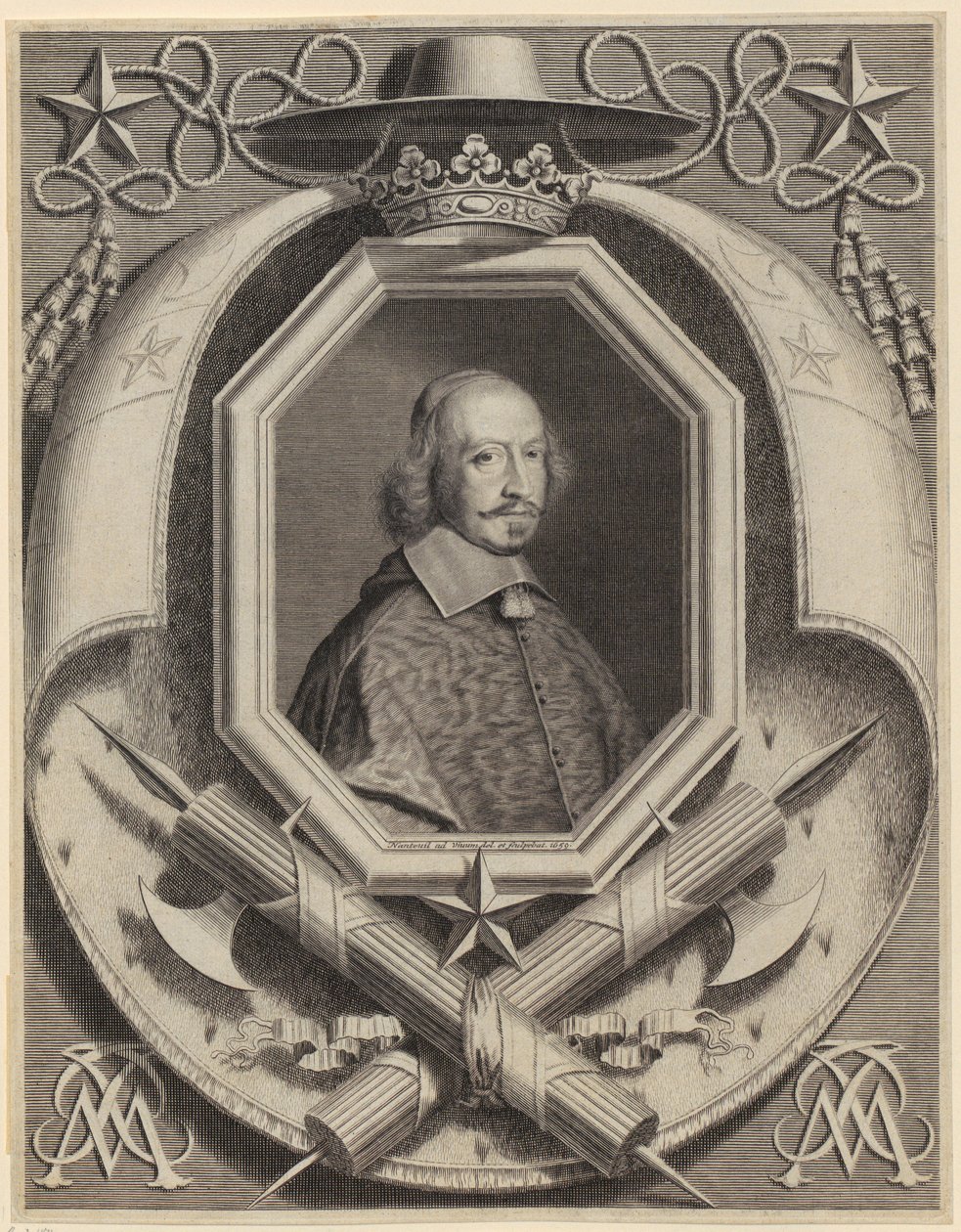 Porträt von Kardinal Jules Mazarin von Robert Nanteuil