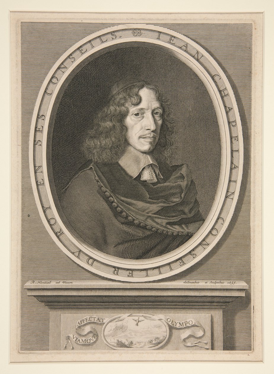 Porträt von Jean Chapelain, Berater des Königs von Robert Nanteuil