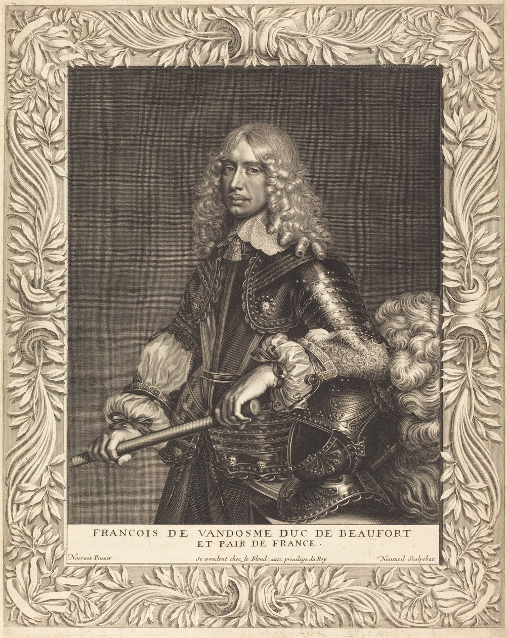 François, Herzog von Beaufort von Robert Nanteuil after Jean Nocret