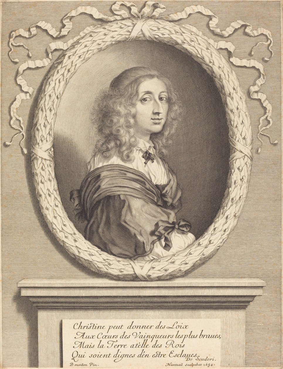 Christina, Königin von Schweden von Robert Nanteuil after Sébastien Bourdon