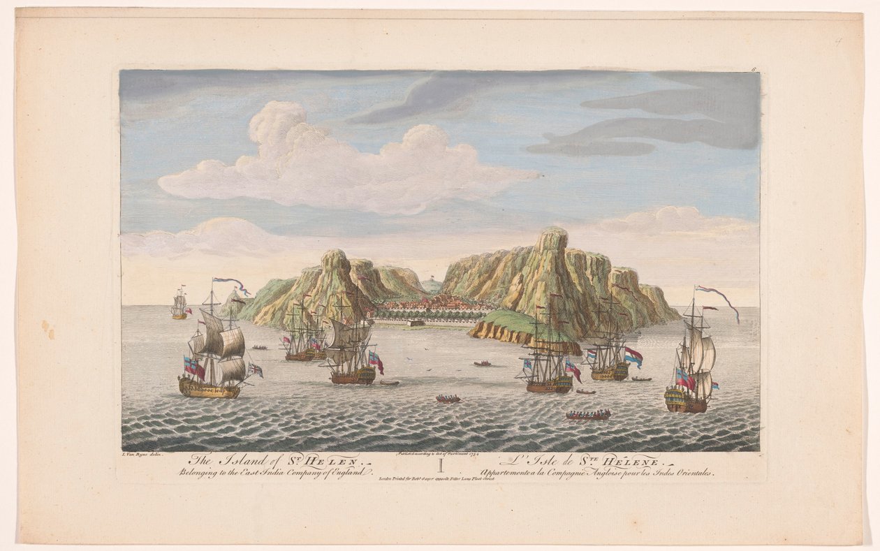 Ansicht der Insel St. Helena von Robert Sayer