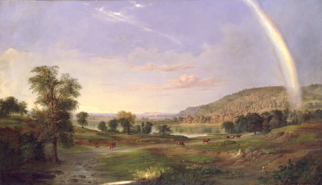 Landschaft mit Regenbogen von Robert Seldon Duncanson