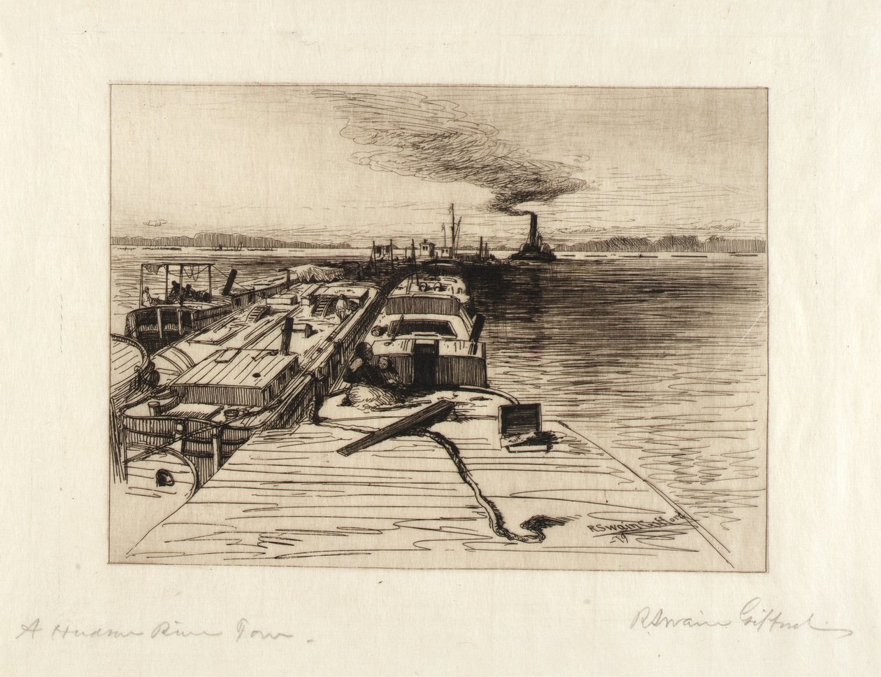 Ein Hudson River Schleppkahn von Robert Swain Gifford