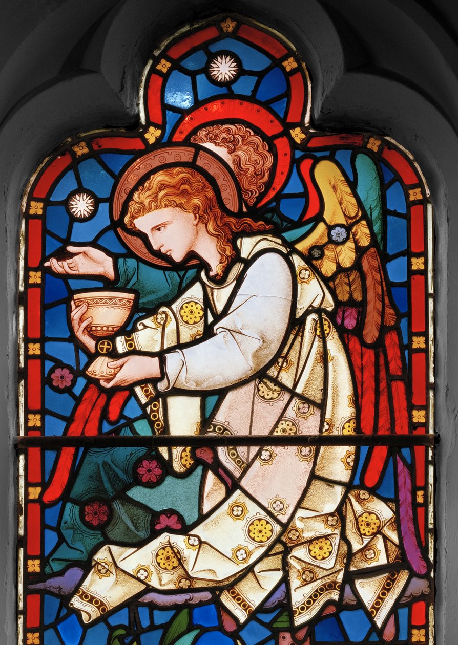 Engel, der Christus im Garten Gethsemane beisteht, 1863 von Robert Turnill Bayne