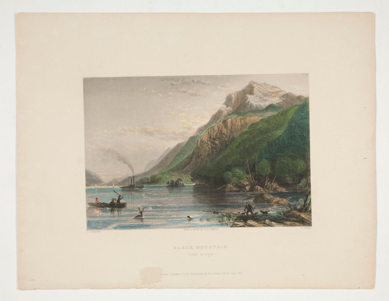Black Mountain (Lake George), Illustration für Nathaniel Parker Willis von Robert Wallis