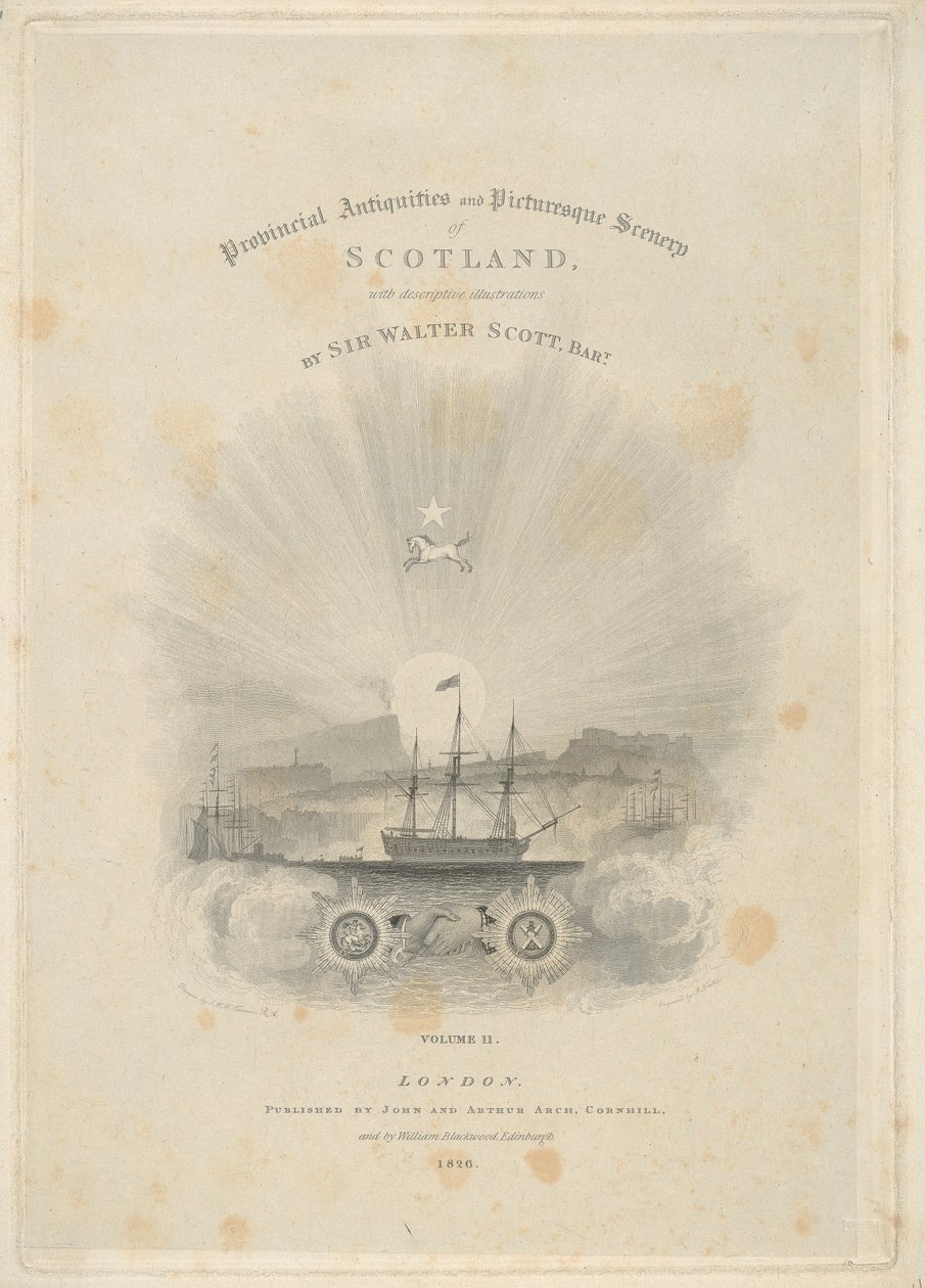 Titelseite: Provinziale Antiquitäten und malerische Landschaften von Schottland, Band II von Robert Wallis