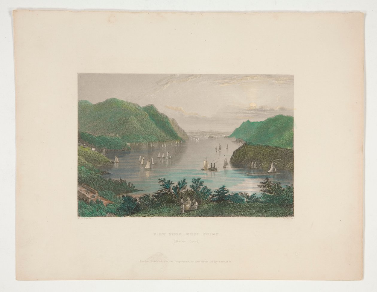 Ansicht von West Point (Hudson River), Illustration für Nathaniel Parker Willis von Robert Wallis