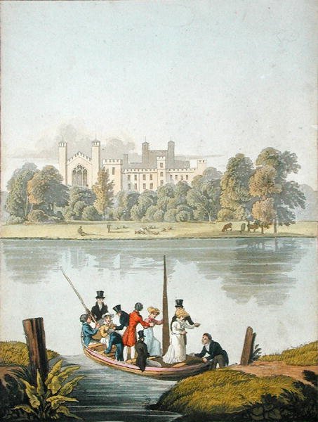 Eton College und Fähre über die Themse, aus 