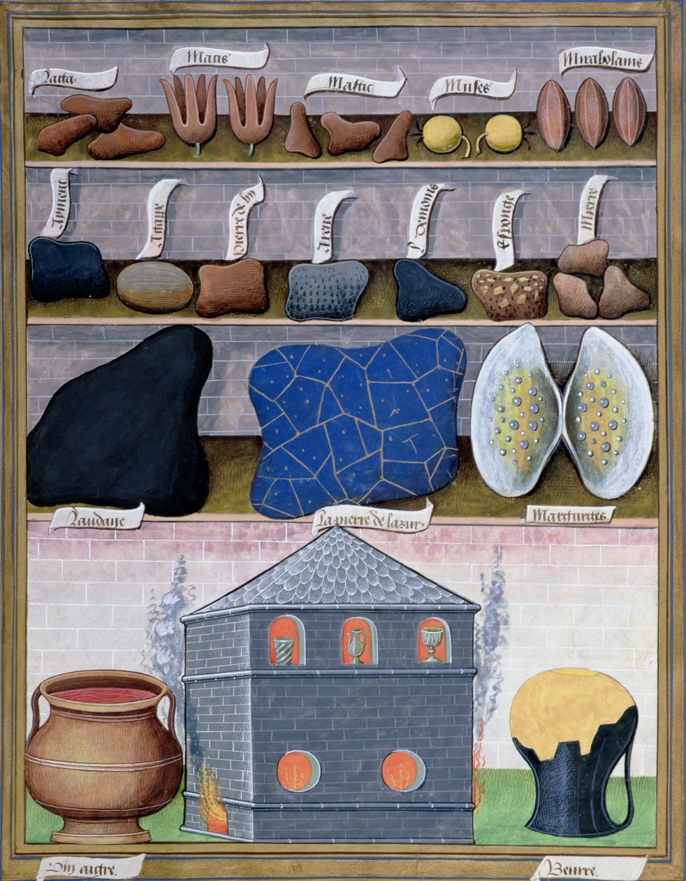 Illustration aus dem Buch der einfachen Heilmittel von Mattheaus Platearius 166r von Robinet Testard