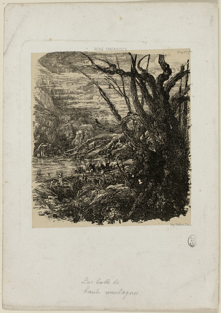See in den Bergen, aus Revue Fantaisiste von Rodolphe Bresdin