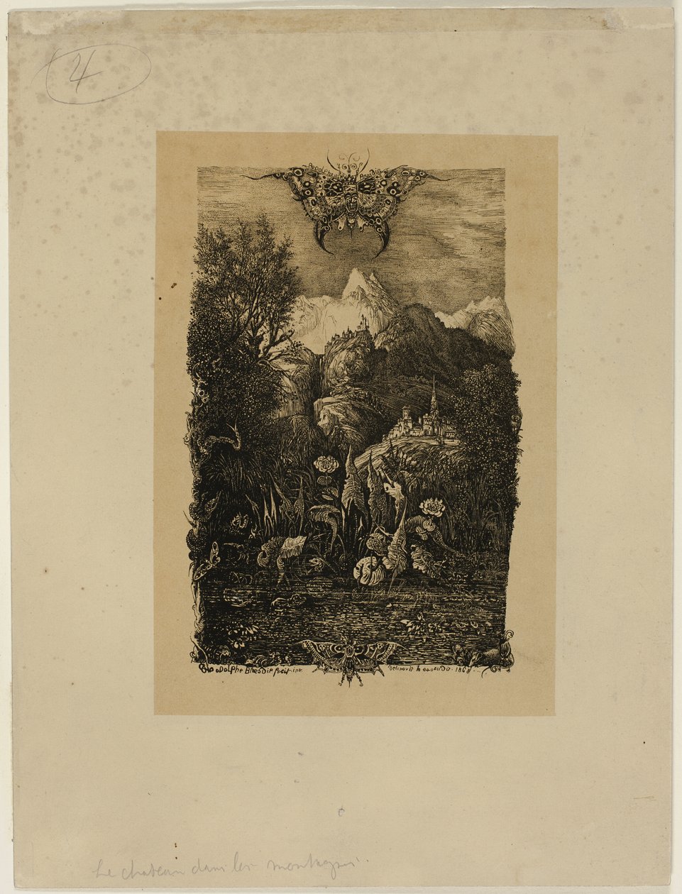 Der Schmetterling und der Teich von Rodolphe Bresdin