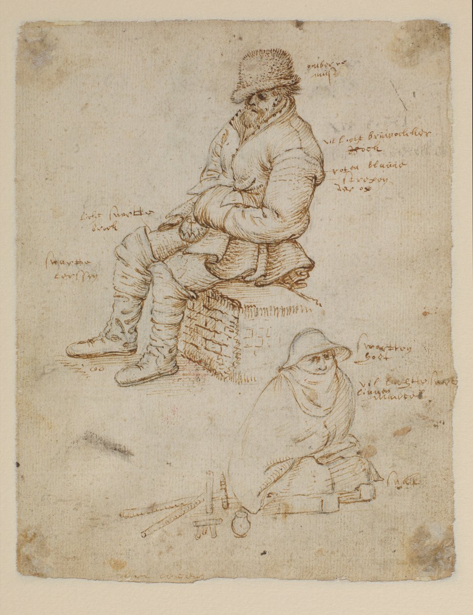 Zwei sitzende Figuren (Rückseite) von Roelandt Jacobsz. Savery