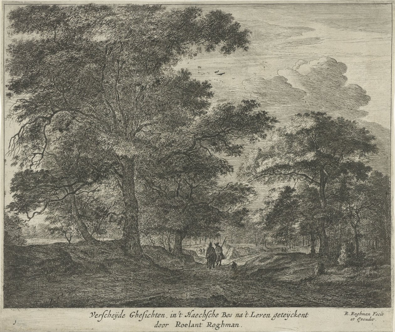 Waldweg im Haagse Bos von Roelant Roghman