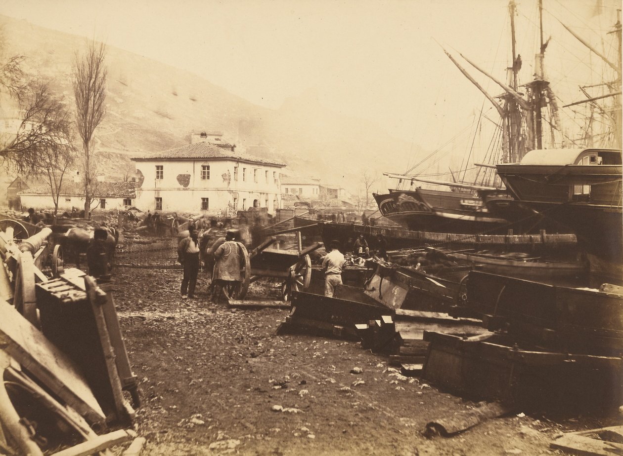 Landeplatz, Ordnance Wharf, Balaklava von Roger Fenton