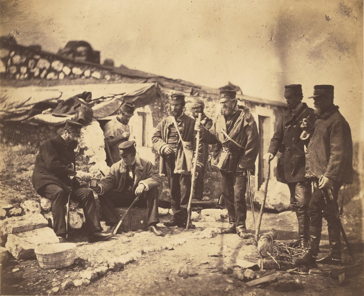 Lt. Col. Shadforth & Offiziere des 57. von Roger Fenton