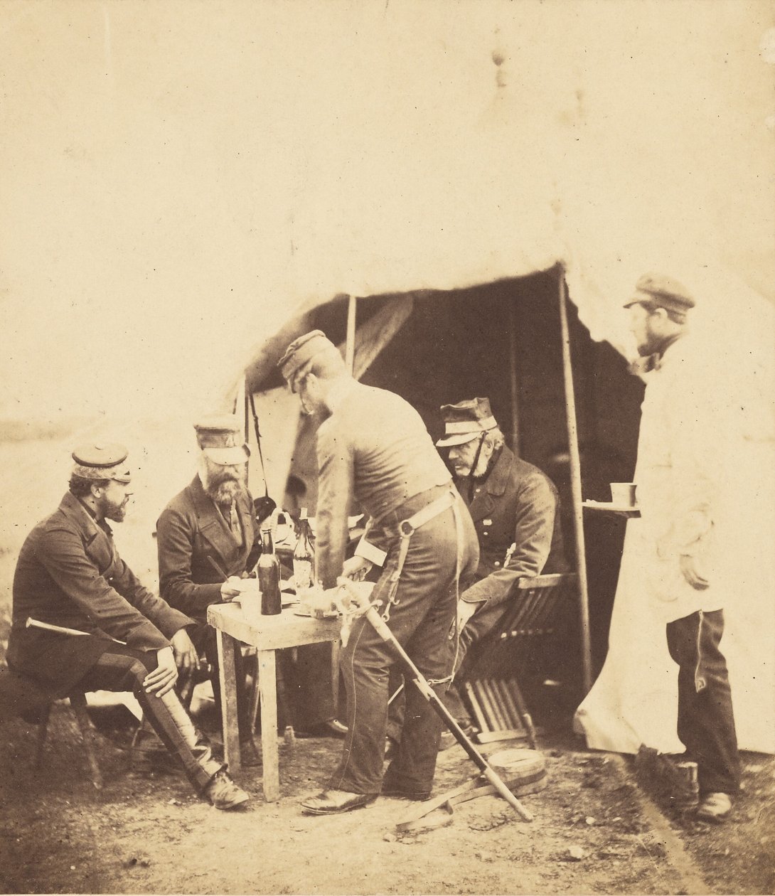 Generalmajor Garrett & Offiziere des 46. von Roger Fenton