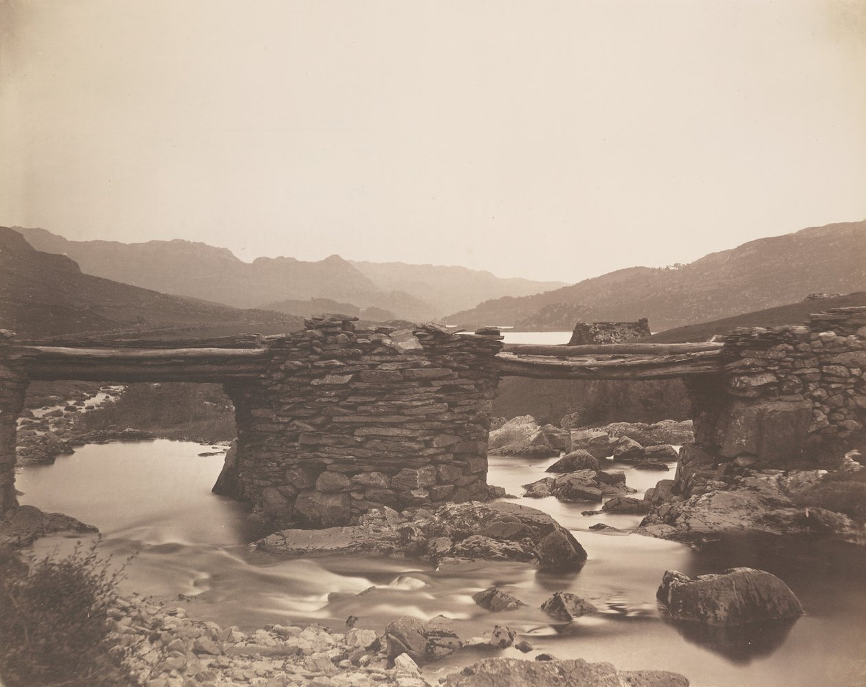 Pont y Pany, auf dem Lledr, von oben von Roger Fenton