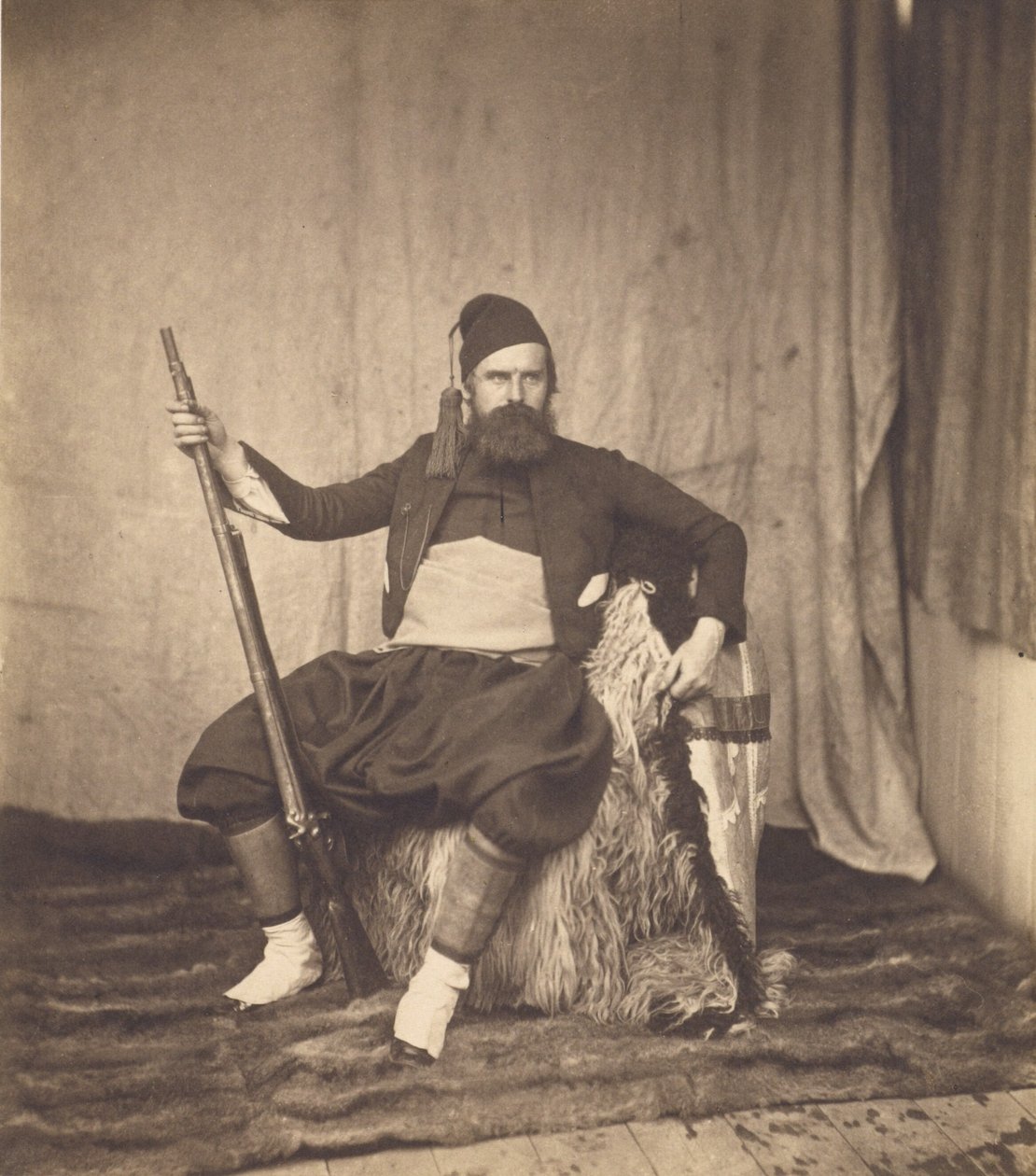 Selbstporträt in Zouave-Uniform von Roger Fenton