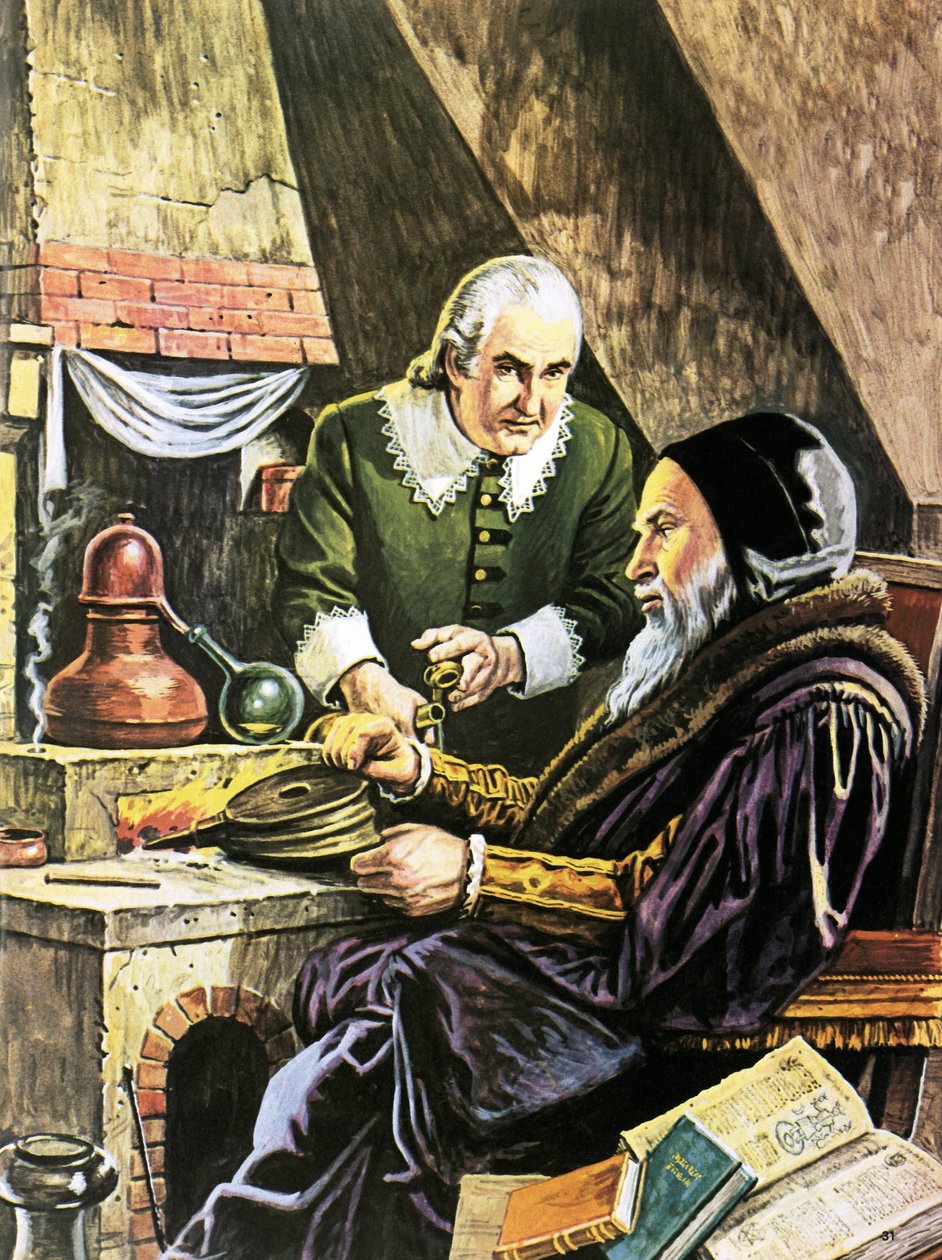 Alchemist und sein Assistent von Roger Payne