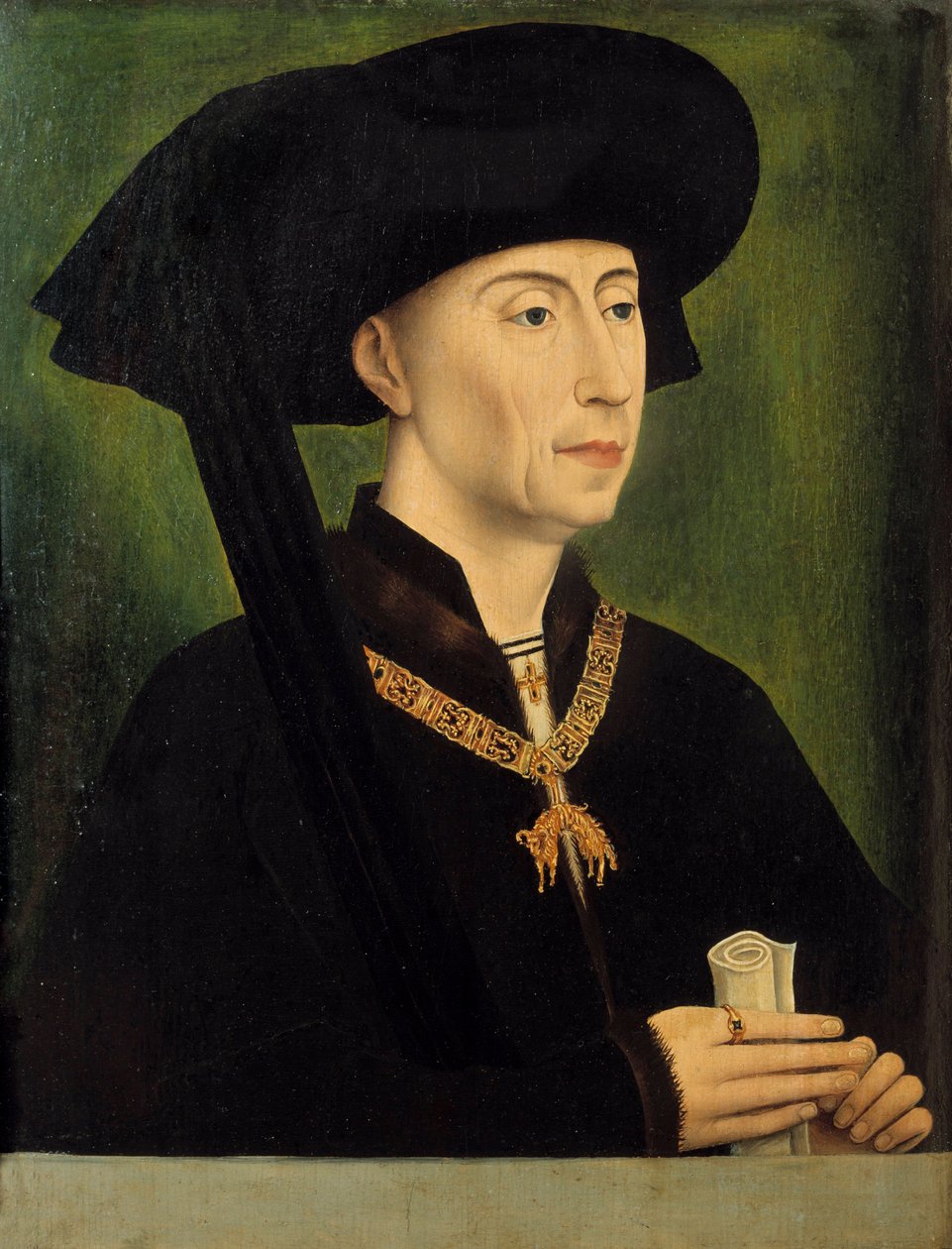 Porträt von Philipp dem Guten (1396-1467), Herzog von Burgund von Rogier van der (after) Weyden