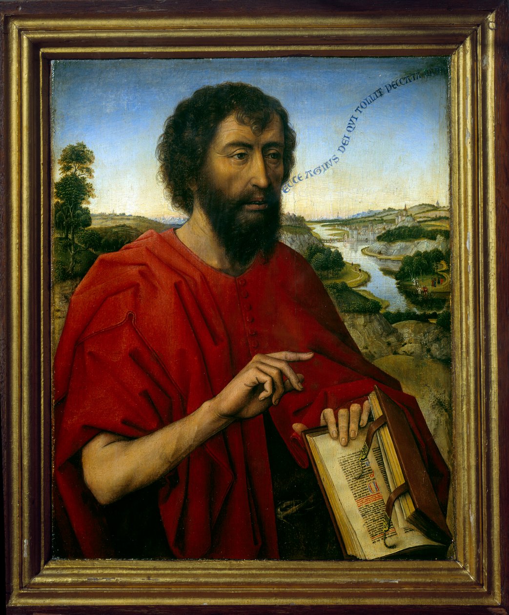 Johannes der Täufer. (Detail) Linkes Panel des Triptychons der Familie Braque. Gemälde von Roger (Rogier) Van Der Weyden (1400 - 1464) von Rogier van der Weyden