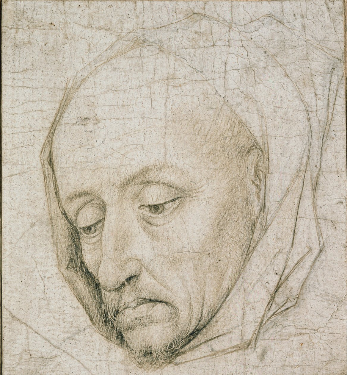 Studie des Kopfes eines alten Mannes, 15. Jahrhundert von Rogier van der Weyden