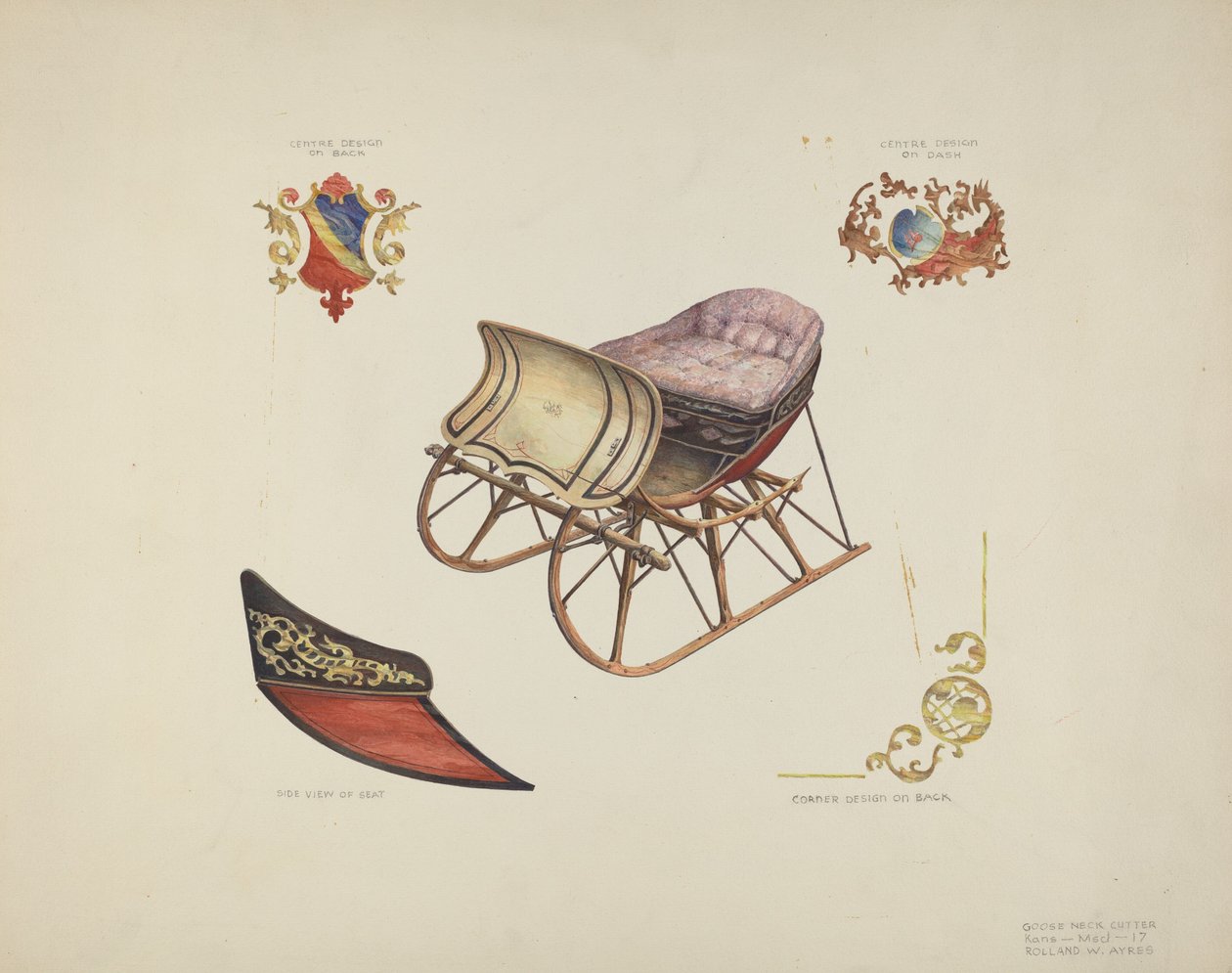 Gänsehals-Schlitten von Rolland Ayres