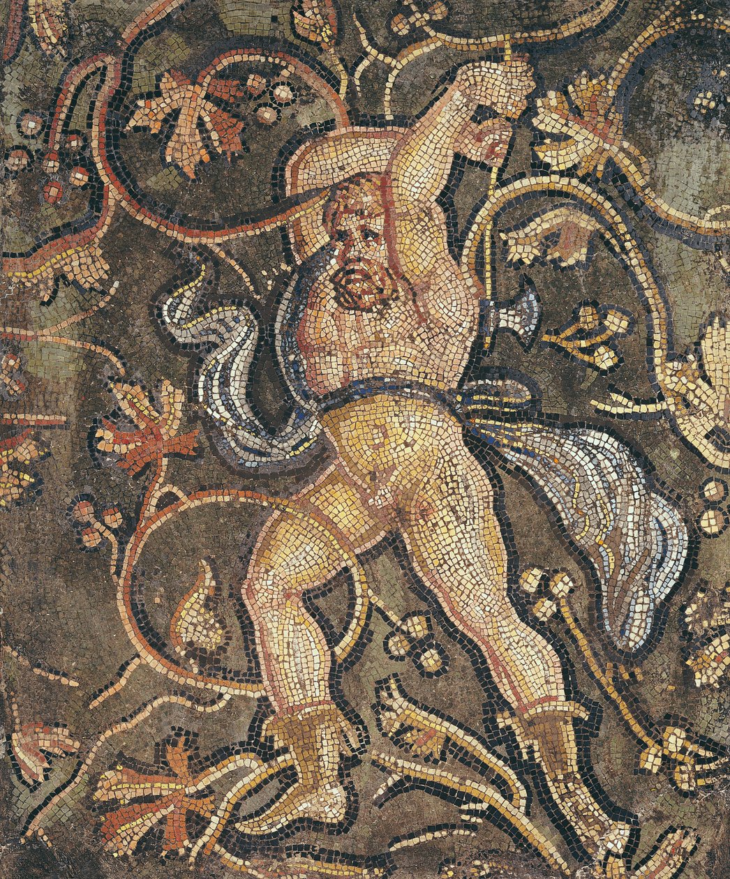 Lycurgus schneidet die Weinrebe, aus Die Bestrafung des Lycurgus, 2.-3. Jahrhundert von Roman