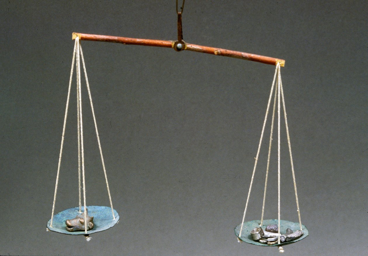 Waage zum Wiegen von Gold und Silber von Roman