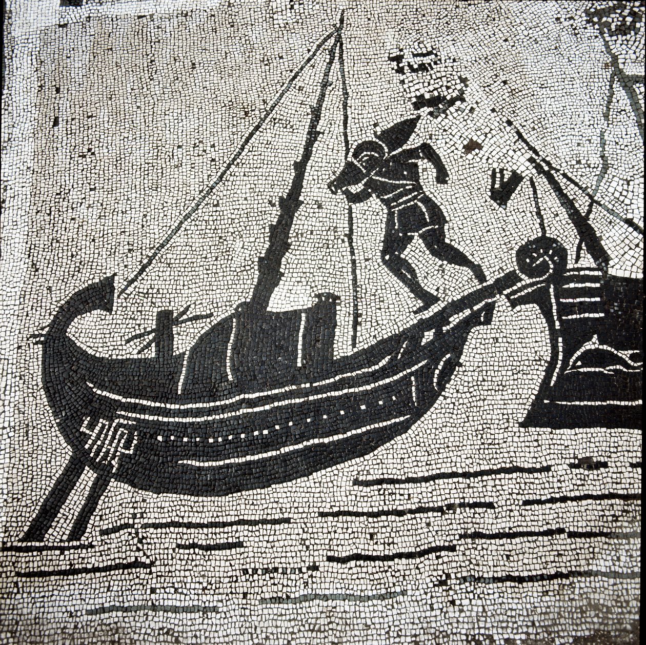Ein Schiff aus Cagliari kehrt in den Hafen von Ostia zurück von Roman