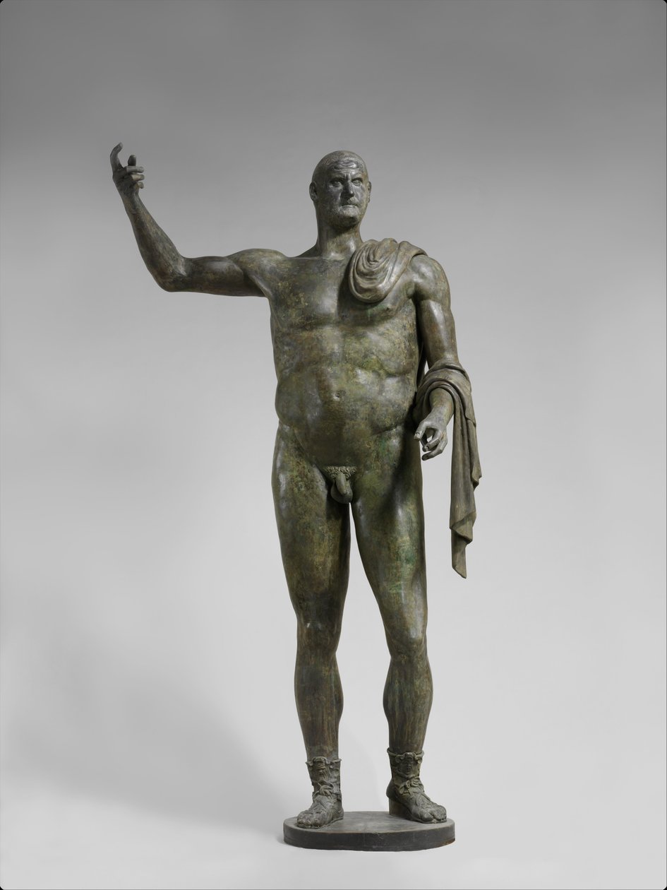 Bronzestatue des Kaisers Trebonianus Gallus (251-253 n. Chr.) von Roman