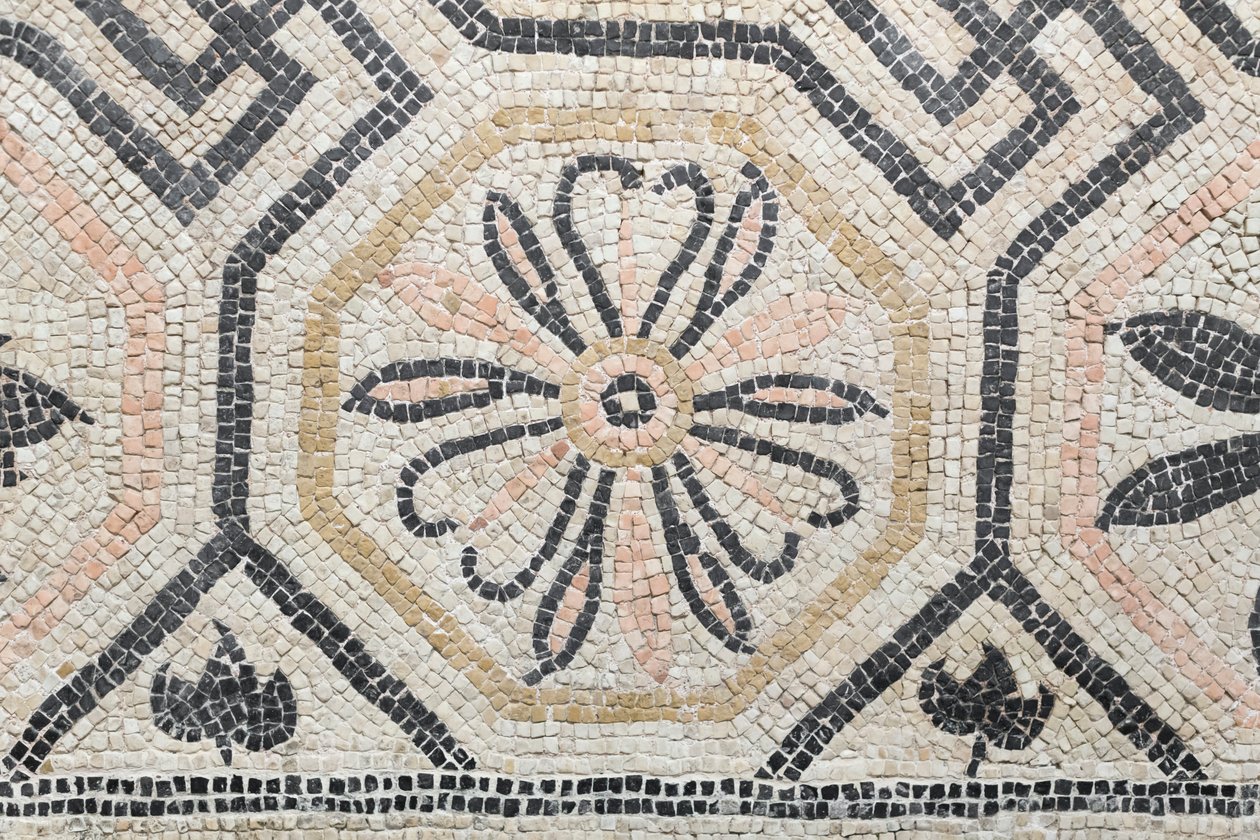 Geometrisches Muster aus der Via San Rocchino Domus, 2. Jahrhundert n. Chr. von Roman