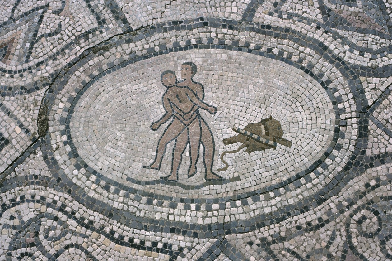 Herkules und Antäus, vom Boden des 