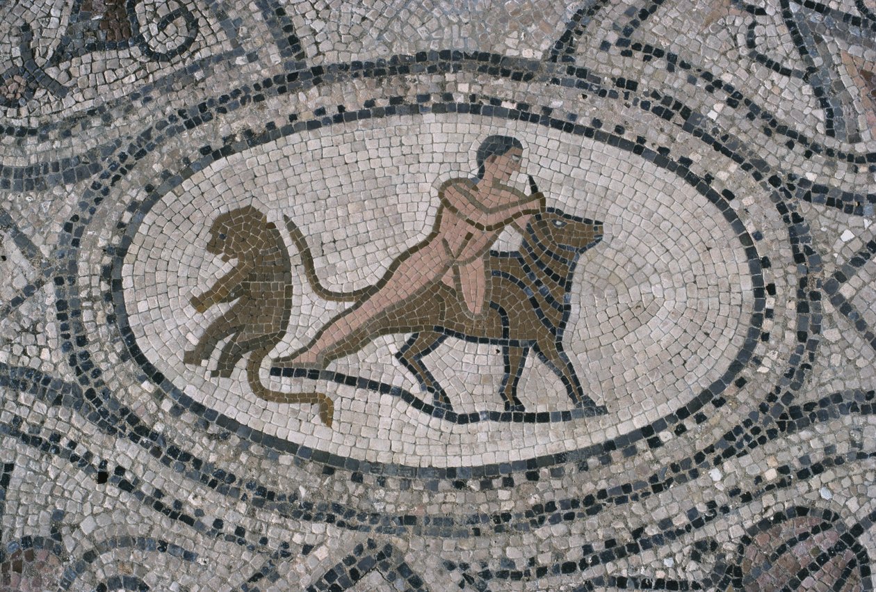 Herkules und der kretische Stier, vom Boden des 