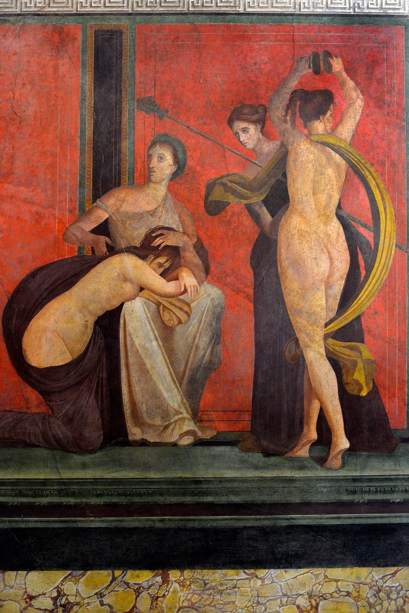 Einweihungsriten des Dionysoskults, Fresko aus der Villa Dei Mysteri von Roman